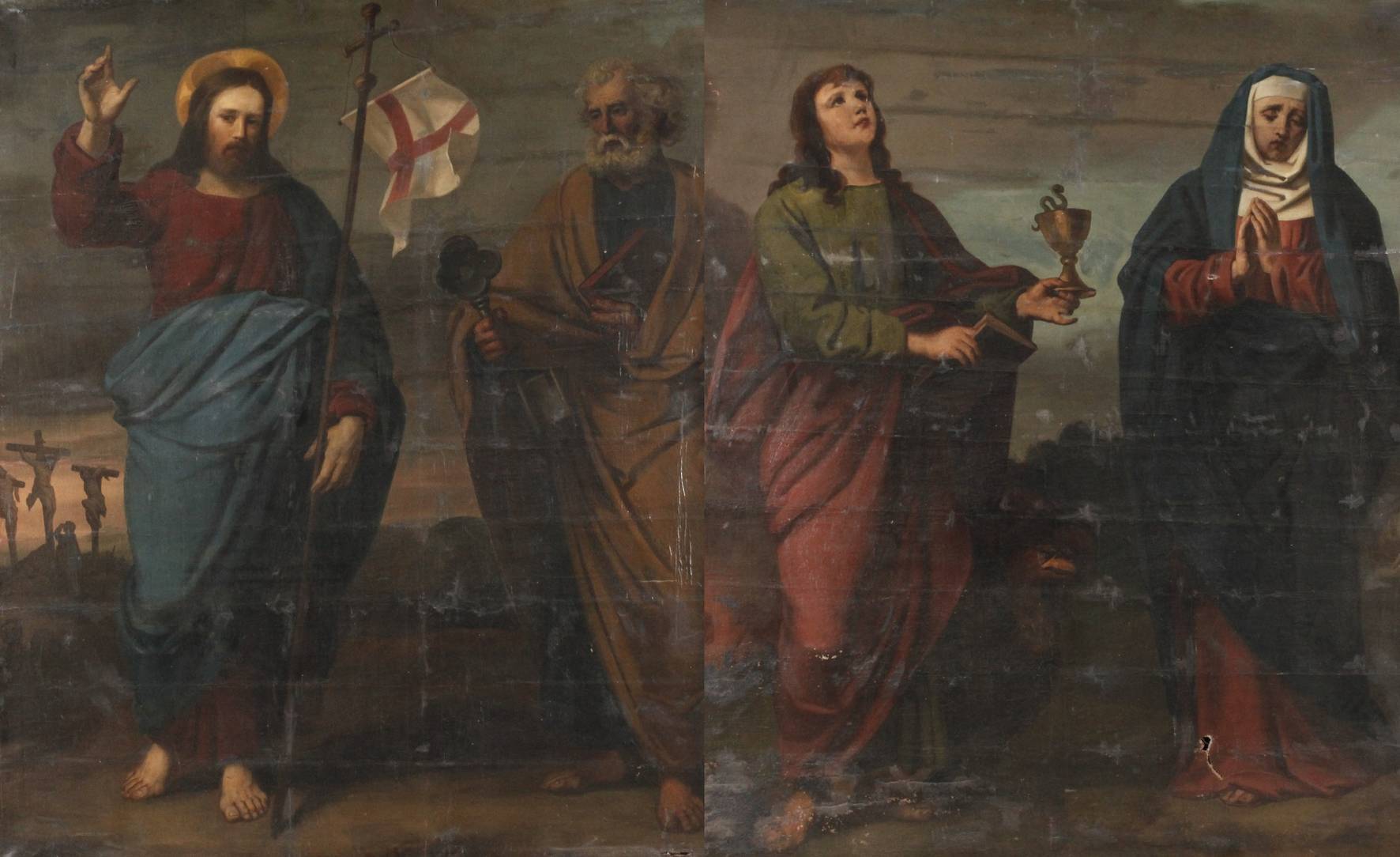 Zweiteiliges religiöses Andachtsbild