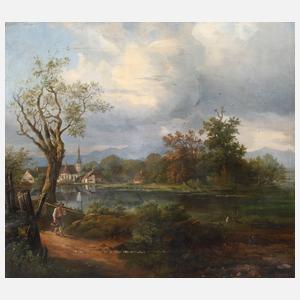 Alpenländische Flusslandschaft