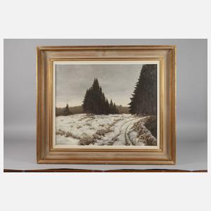 Louis van Bressem, Hochebene im Schnee