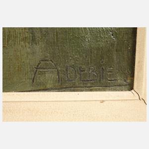 A. Debie, Hütte im Moor