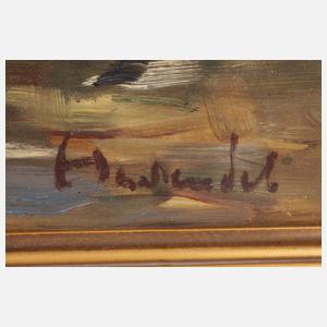 Harry Haerendel, Bäuerin mit Kühen an der Tränke