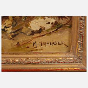 Max Hänger, Hühnerhof mit Pfau und Fasan