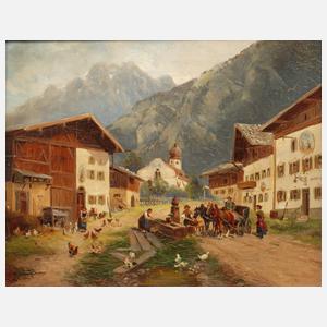 Max Hänger, Auf dem Dorfplatz