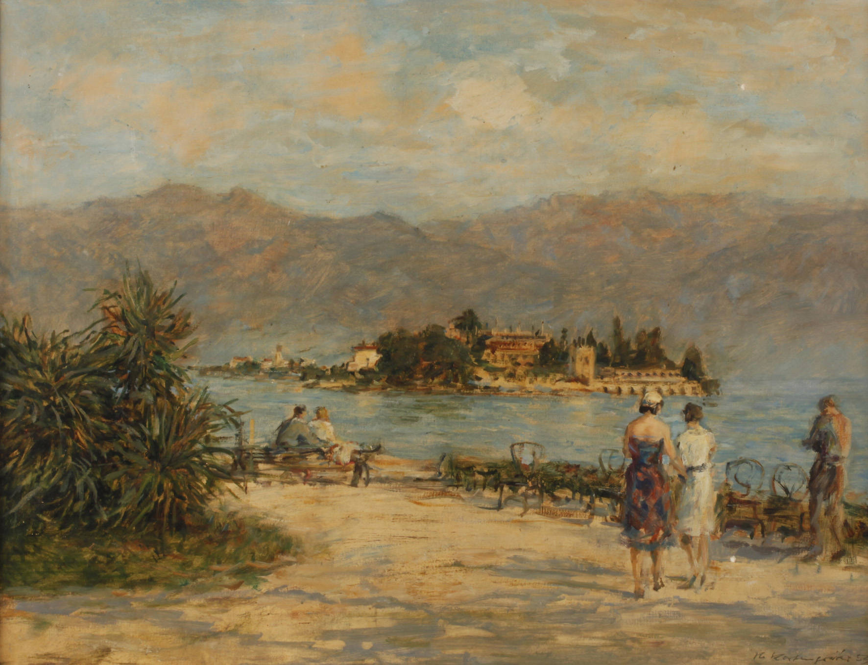 M. Kartengräber, Lago Maggiore mit Isola bella