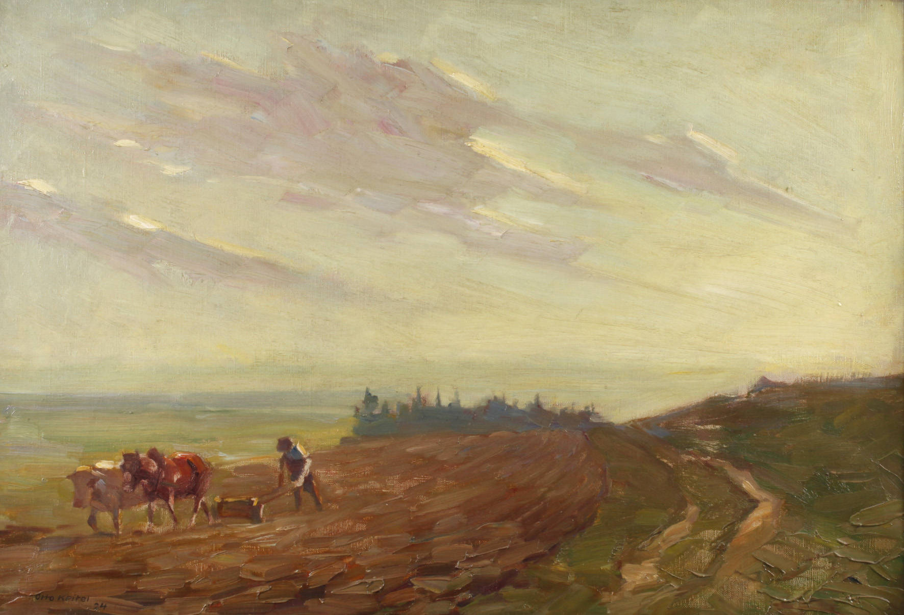 Otto Keitel, Pflügender Bauer