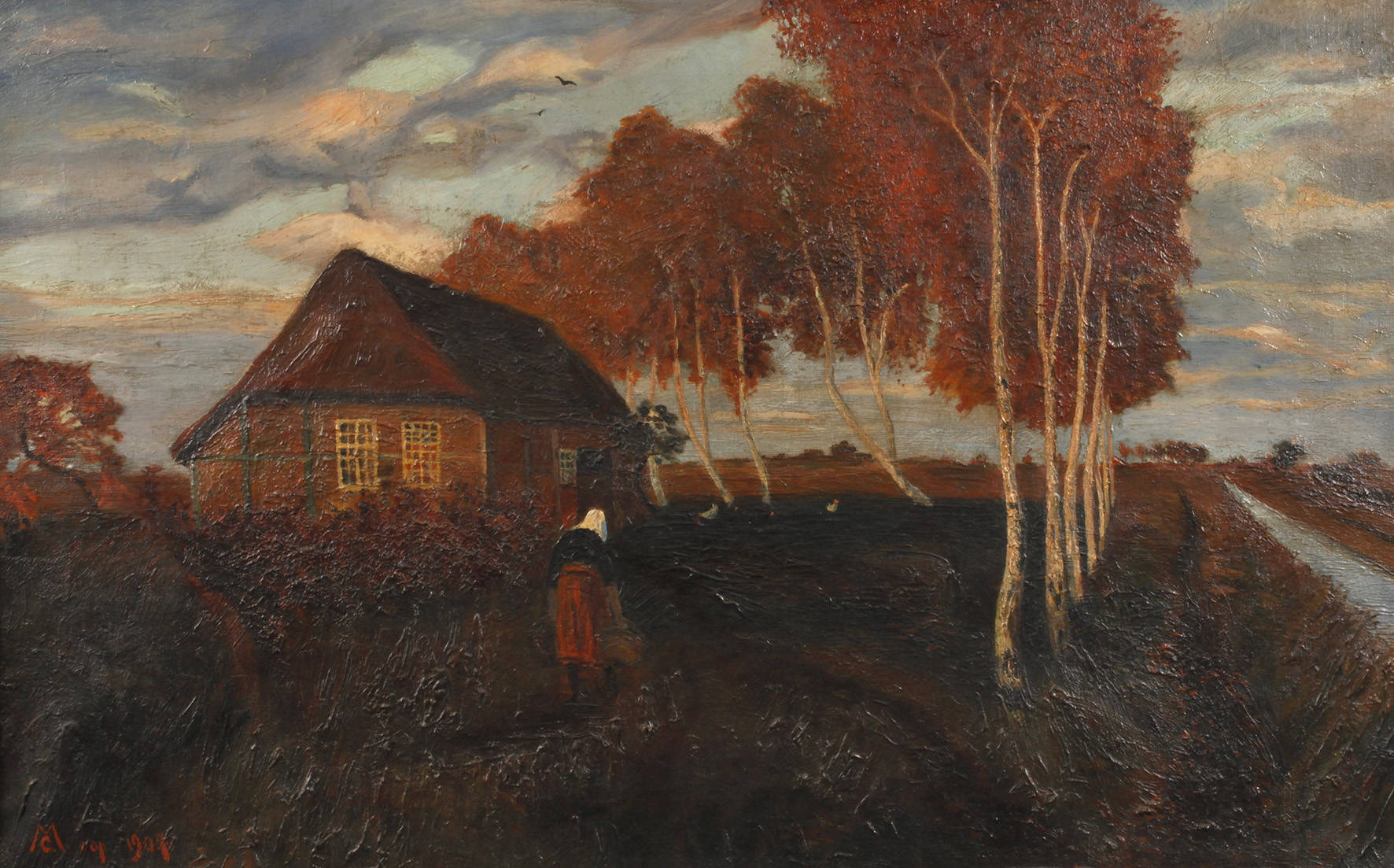 nach Otto Modersohn, Kate im Abendlicht