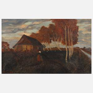 nach Otto Modersohn, Kate im Abendlicht