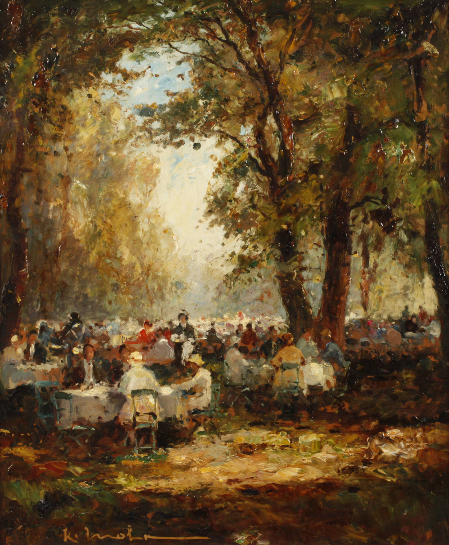 Karl Mohr, Sonntags im Cafégarten