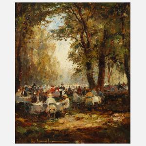 Karl Mohr, Sonntags im Cafégarten