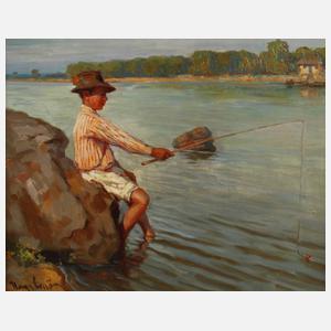 Ernö Nagy, Der junge Angler