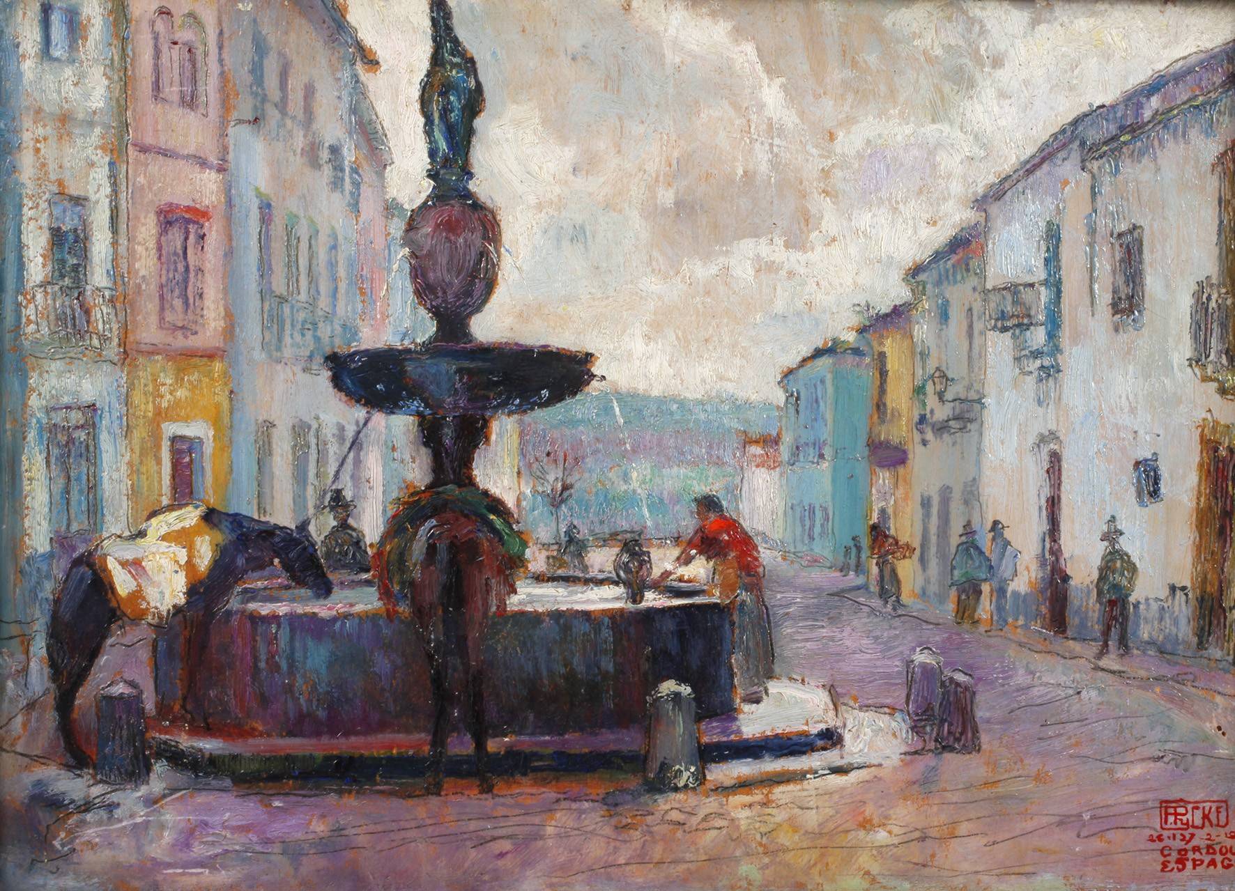 Pycke, Francois, Marktplatz in Spanien