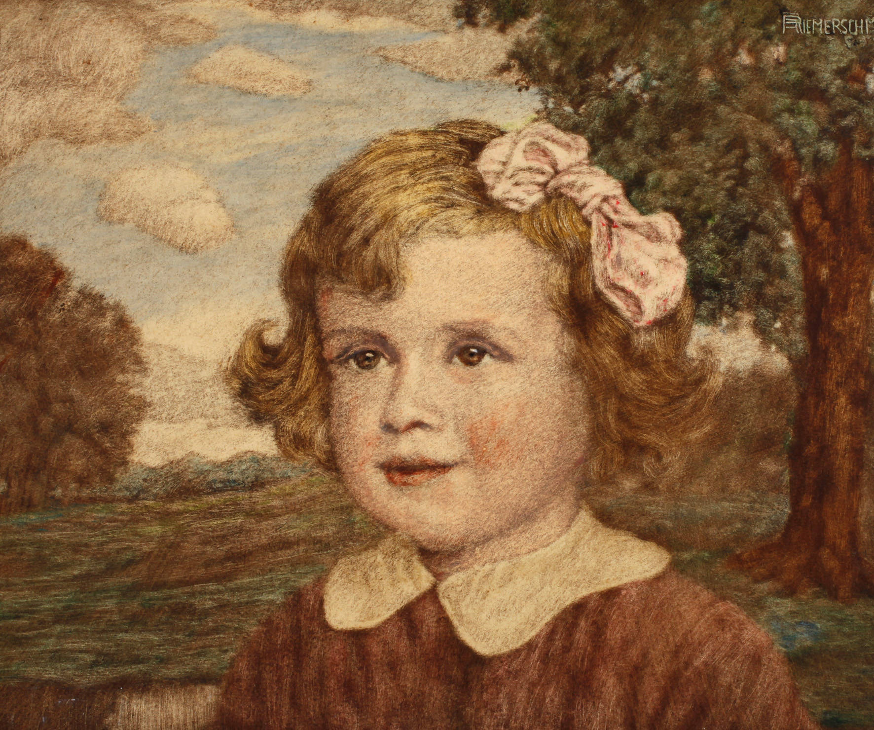 Rudolph Riemerschmid, Mädchenbildnis mit Schleife
