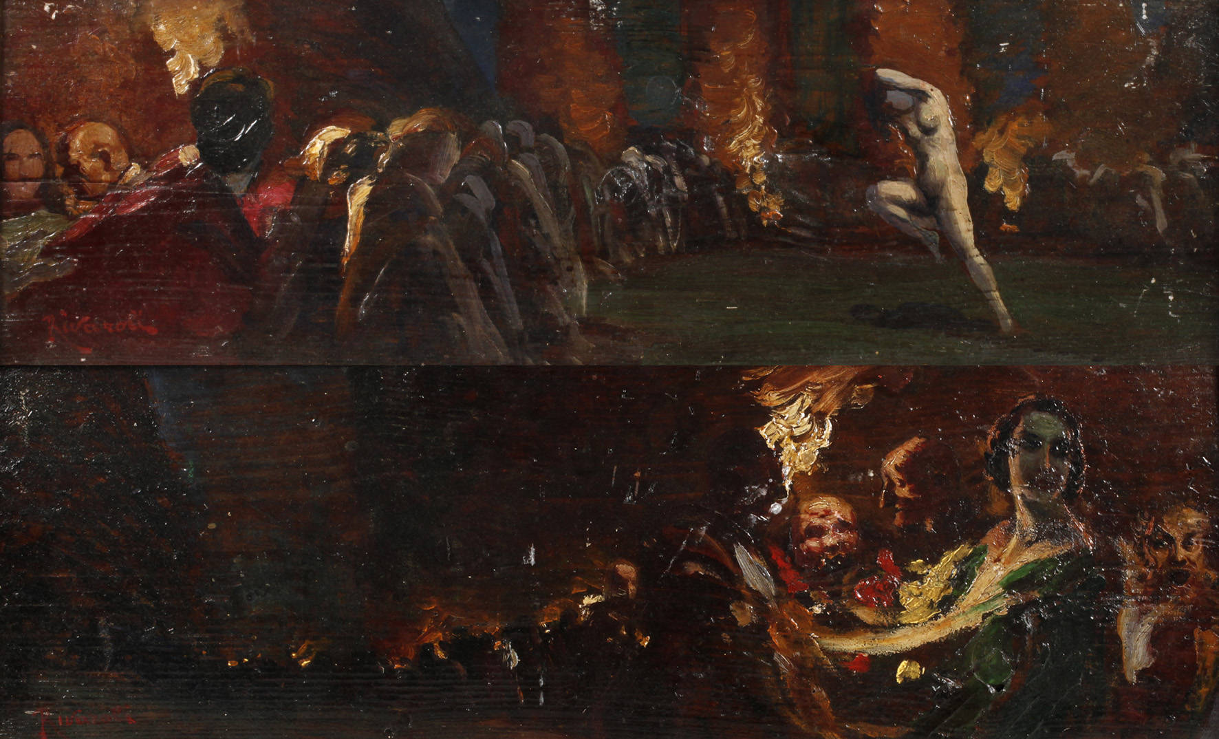 Giuseppe Rivaroli, Paar nächtliche Szenen