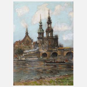 Schneidenbach, Am Elbufer in Dresden