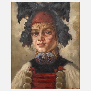 Adolf Schwarzbeck, Mädchen mit Dachauer Tracht