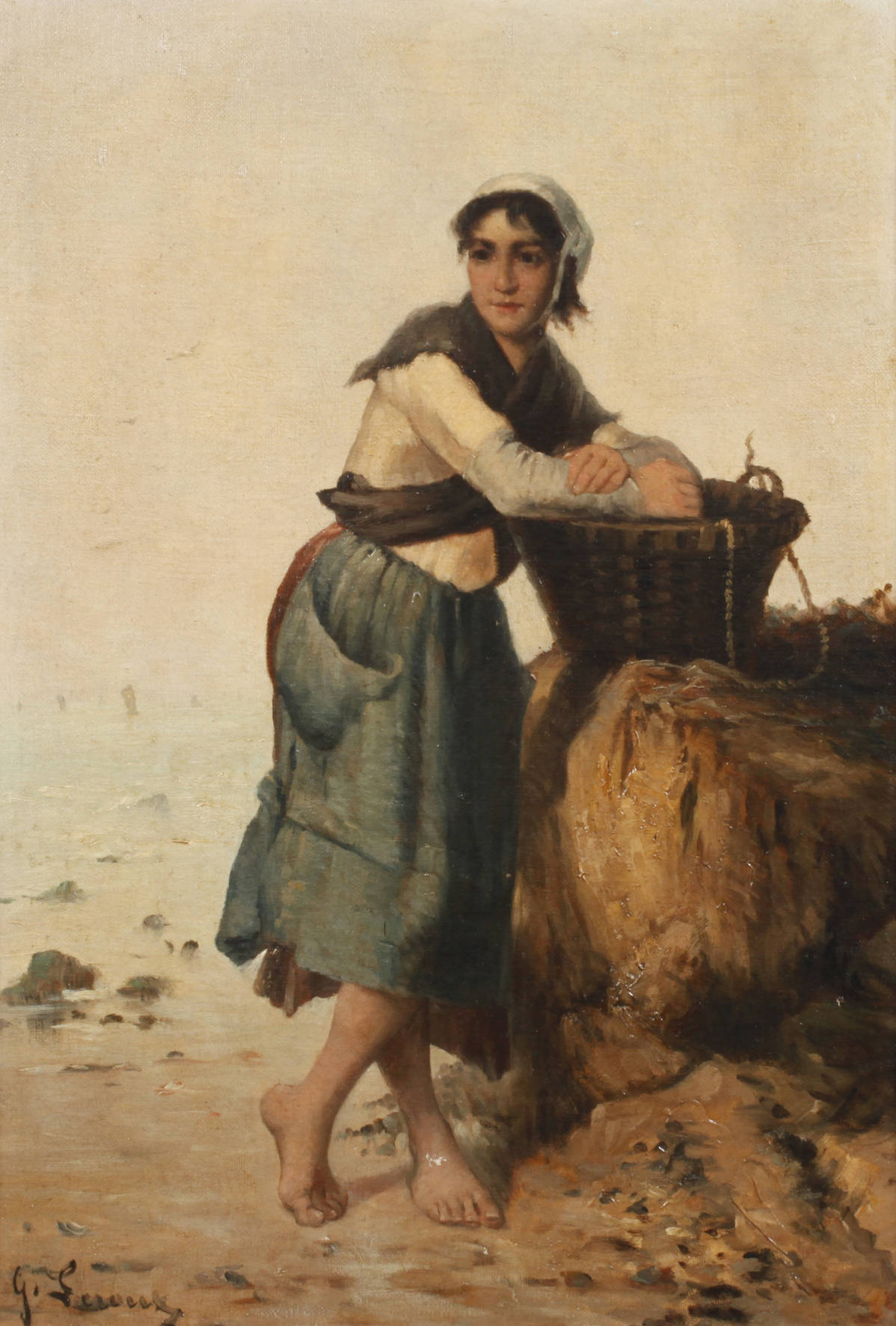 G. Sereux, Muschelsammlerin