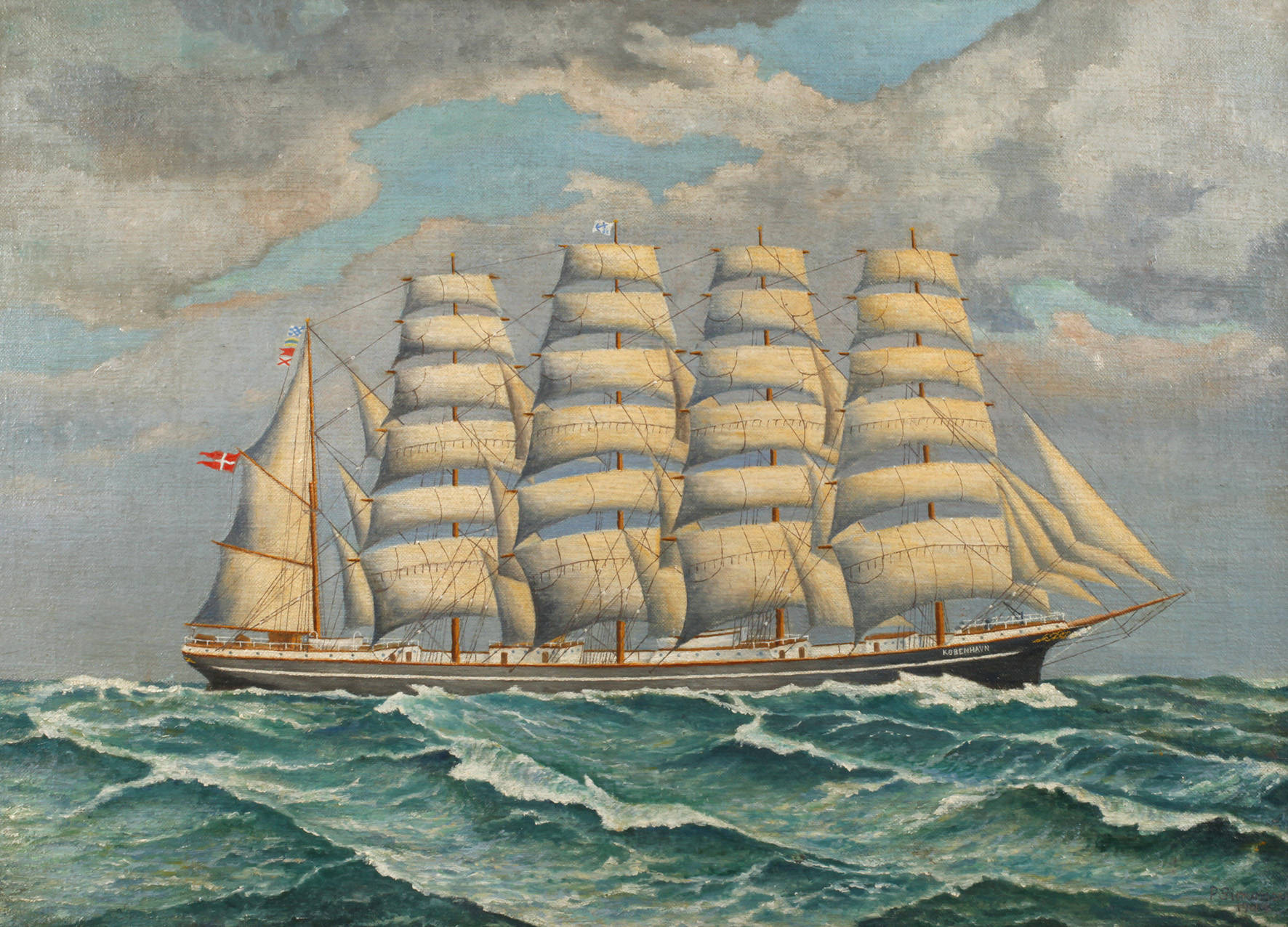 Peter Simonsen, Segelschiff ”Kopenhavn”