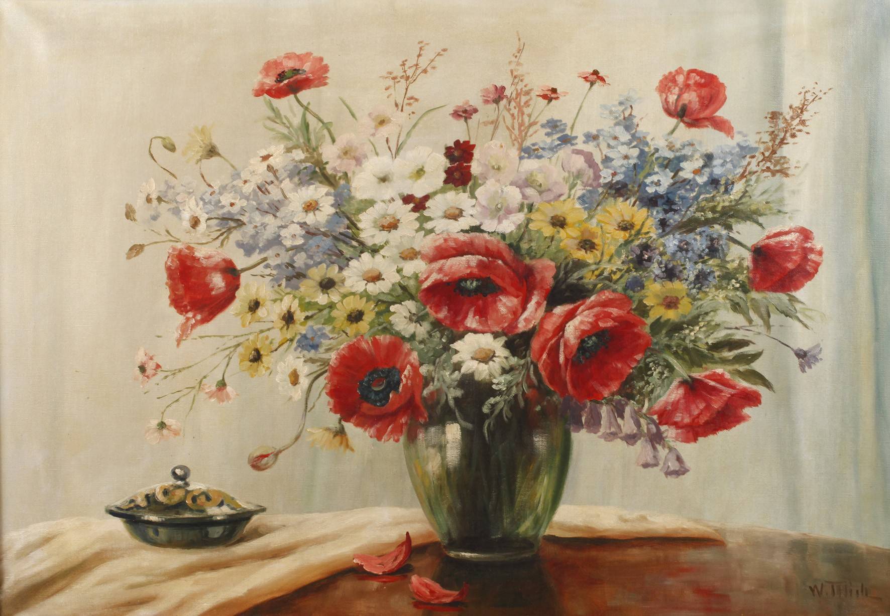 Wilhelm Thiele, attr., Blumenstillleben
