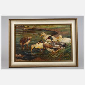 Willy Tiedjen, Enten am Wasser