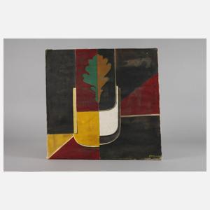 Paul Unger, Abstrakte Komposition mit Blatt