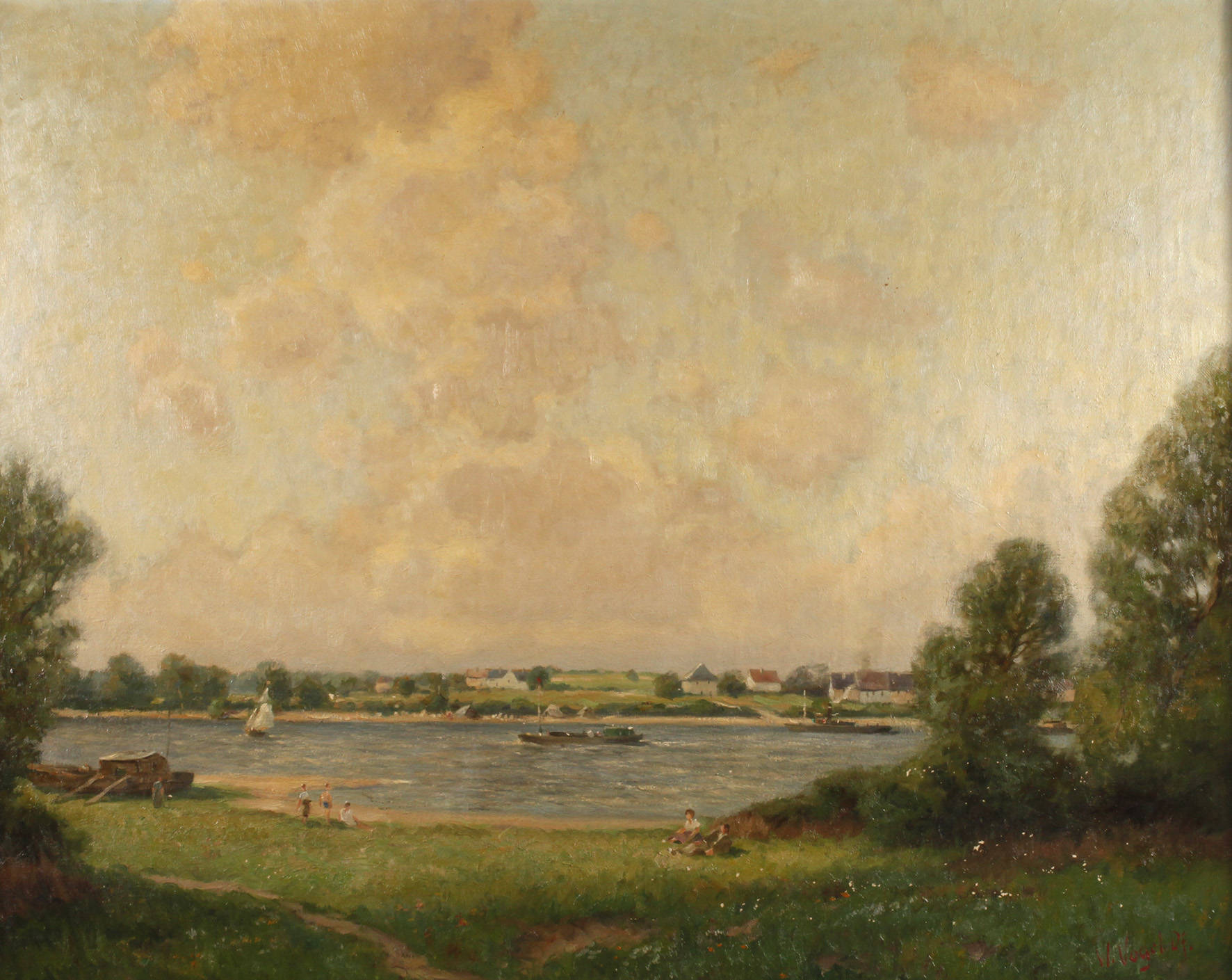 Werner Vogel, Sommertag am Rhein