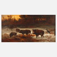 Anton Weinberger, Wildschweine im Winter111
