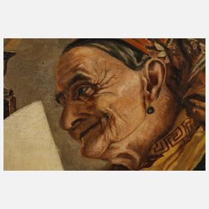 Musizierendes Bauernpaar nach Eugenio Zampighi