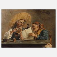 Musizierendes Bauernpaar nach Eugenio Zampighi111