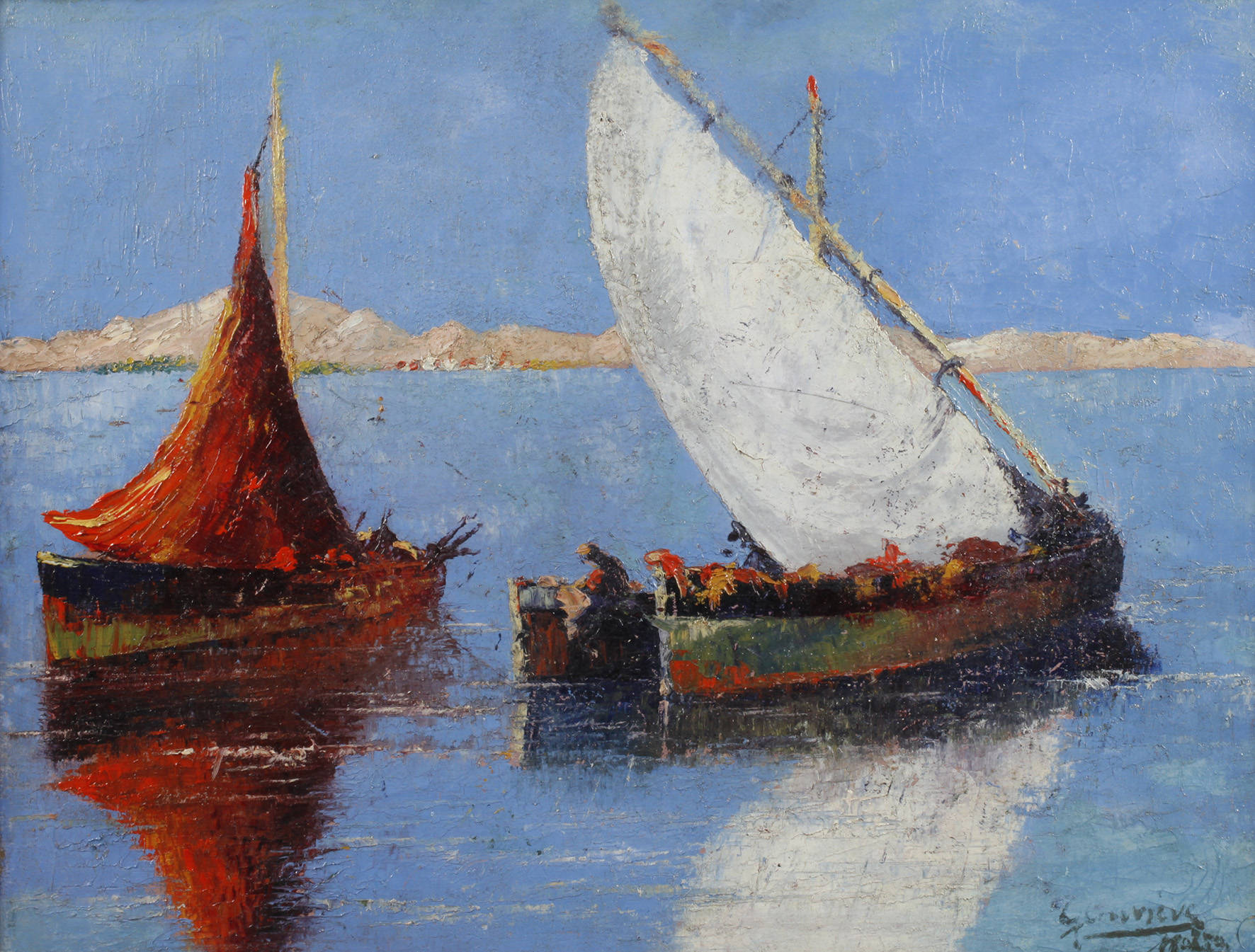 Segelboote vor Malta