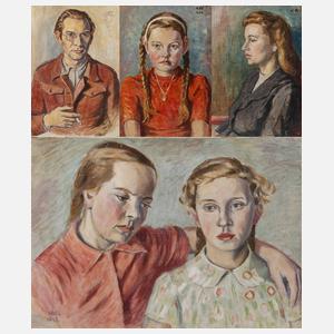 Monogrammist ”HW”, Konvolut Portraits