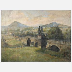 Brücke in Sommerlandschaft