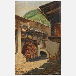 Italienischer Innenhof auf dem Lande