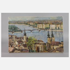 ”Panorama mit Margareteninsel in Budapest”