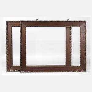 Paar geschnitzte Holzleisten