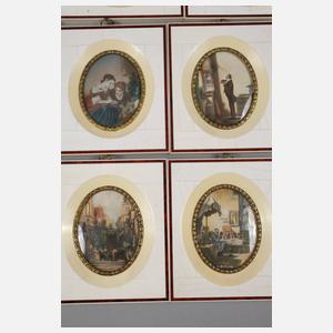 Sechzehn Elfenbeinminiaturen