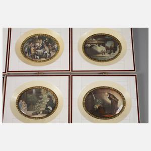 Sechzehn Elfenbeinminiaturen