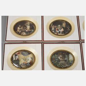 Sechzehn Elfenbeinminiaturen