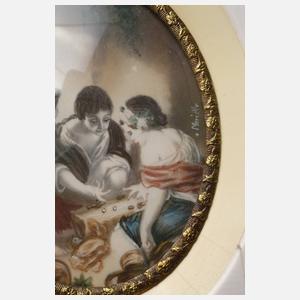 Sechzehn Elfenbeinminiaturen