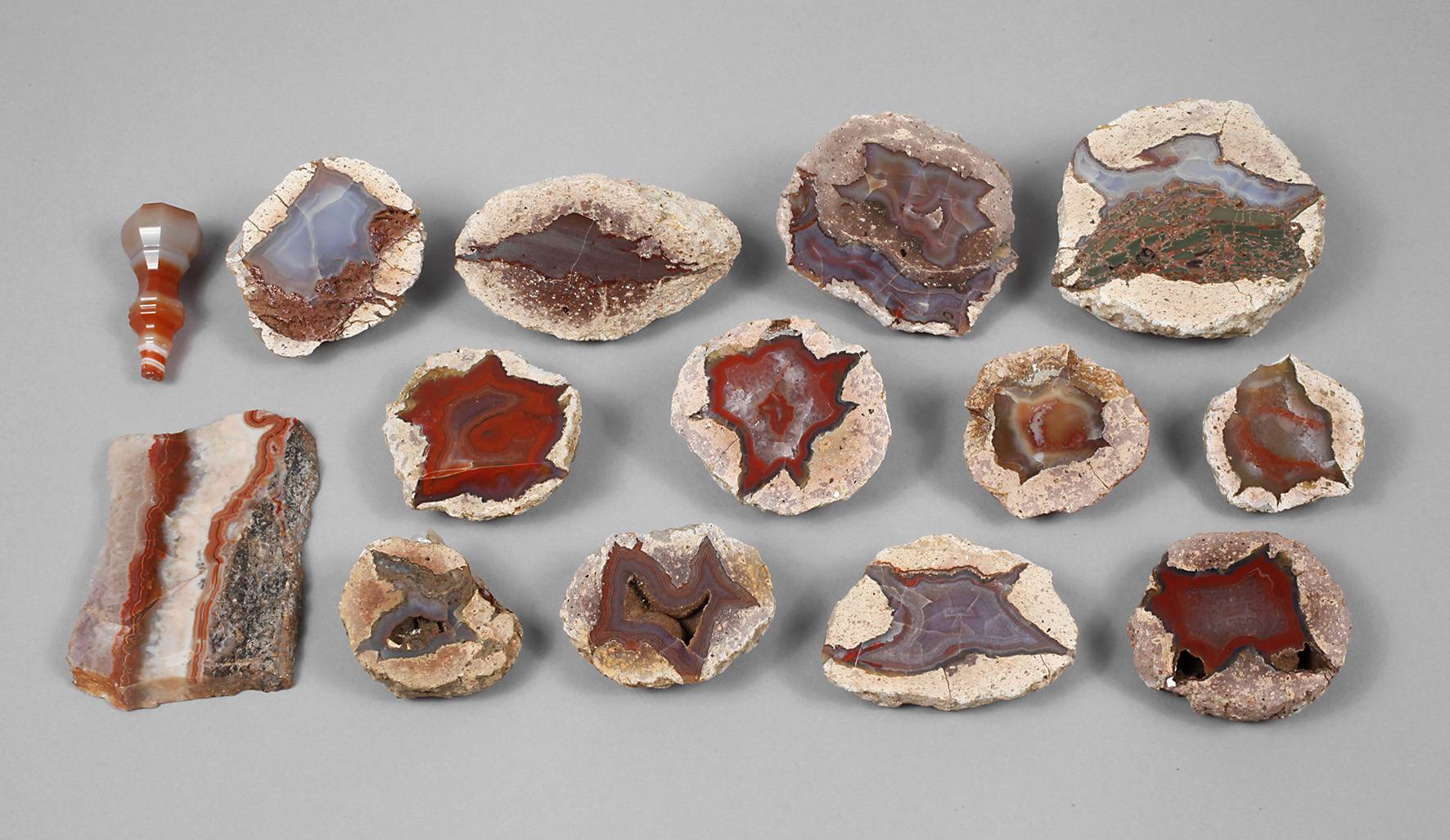 Konvolut polierte geschliffene Achate