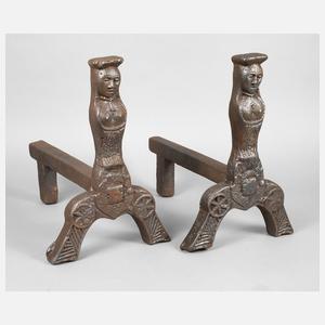 Paar historische Kaminböcke