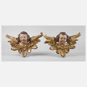 Paar Engelsköpfe Barock