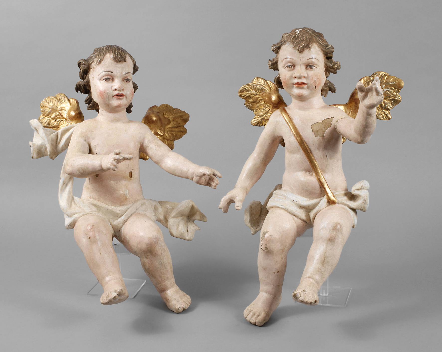 Paar barocke Schwebeengel