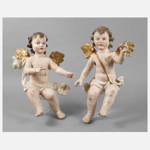 Paar barocke Schwebeengel