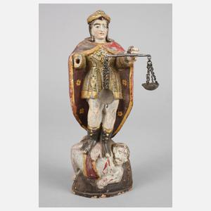 Drei geschnitzte Heiligenfiguren