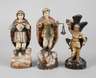 Drei geschnitzte Heiligenfiguren