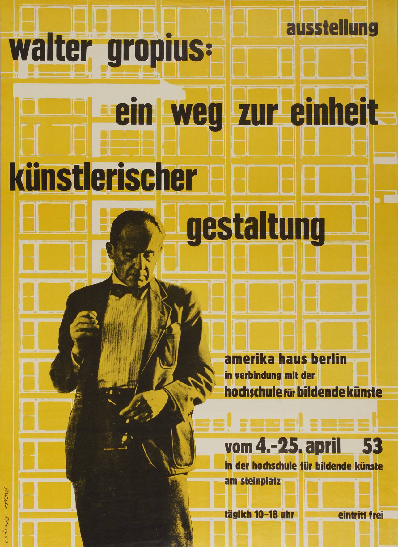Ausstellungsplakat Walter Gropius