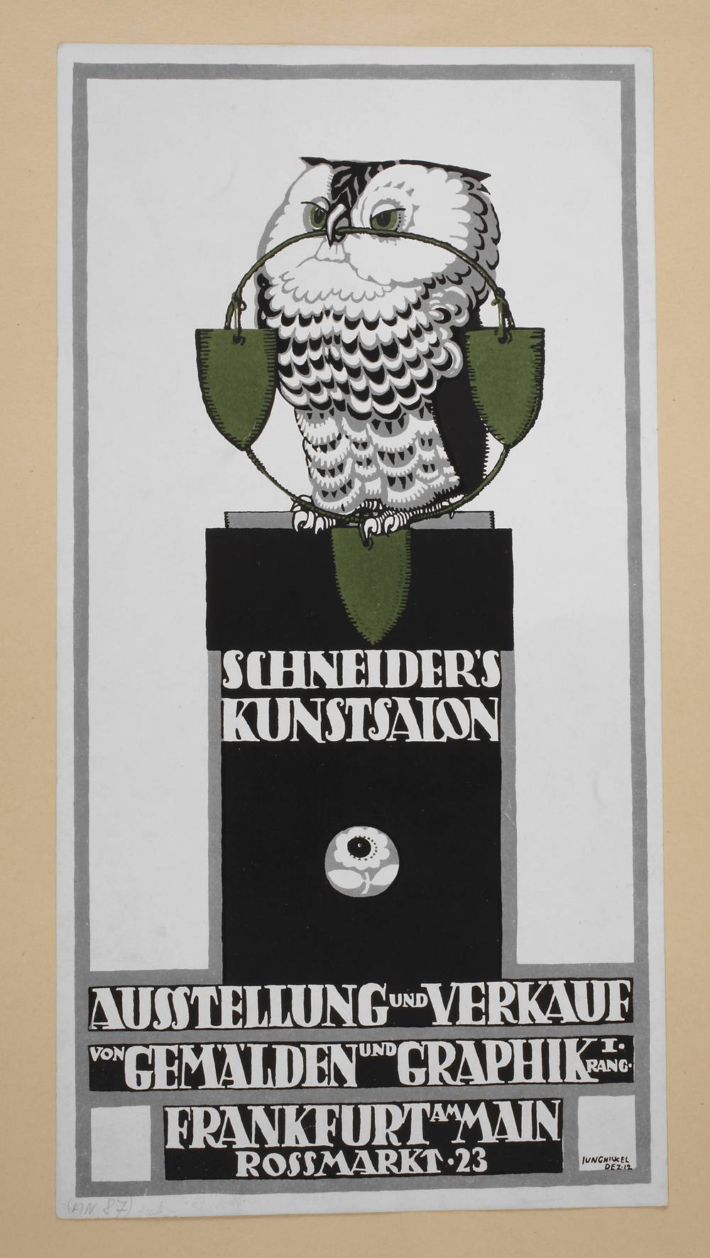 Plakatentwurf Schneiders Kunstsammlung