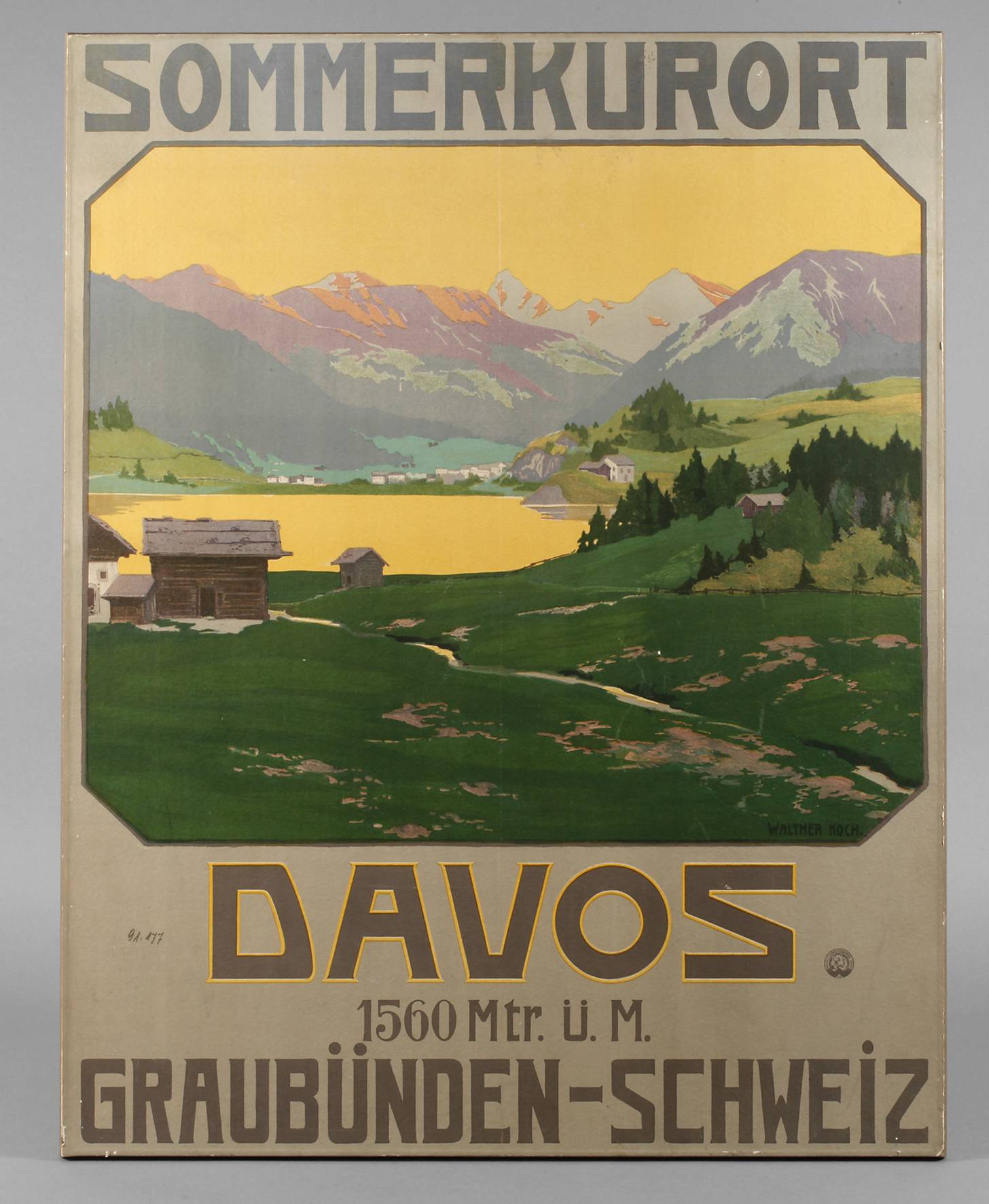 Werbeplakat Sommerkurort Davos