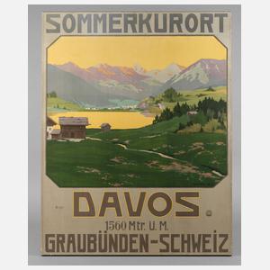 Werbeplakat Sommerkurort Davos