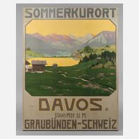 Werbeplakat Sommerkurort Davos111
